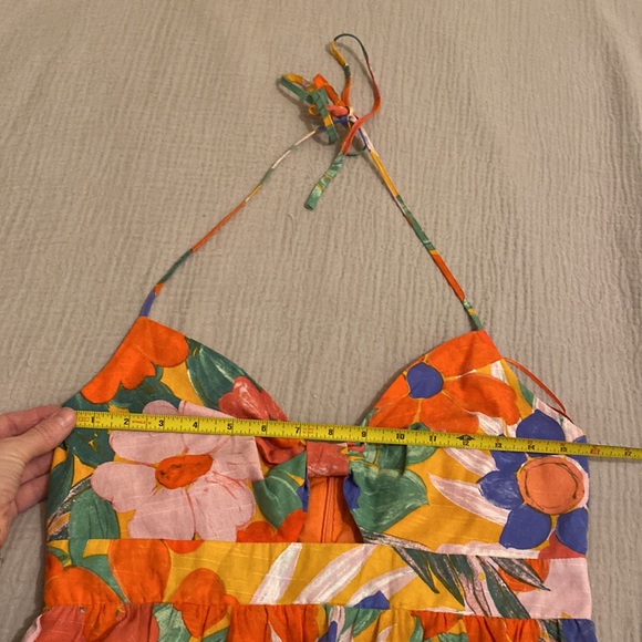 Gianni Bini Orange Mini Dress. Size M - Picture 6 of 9